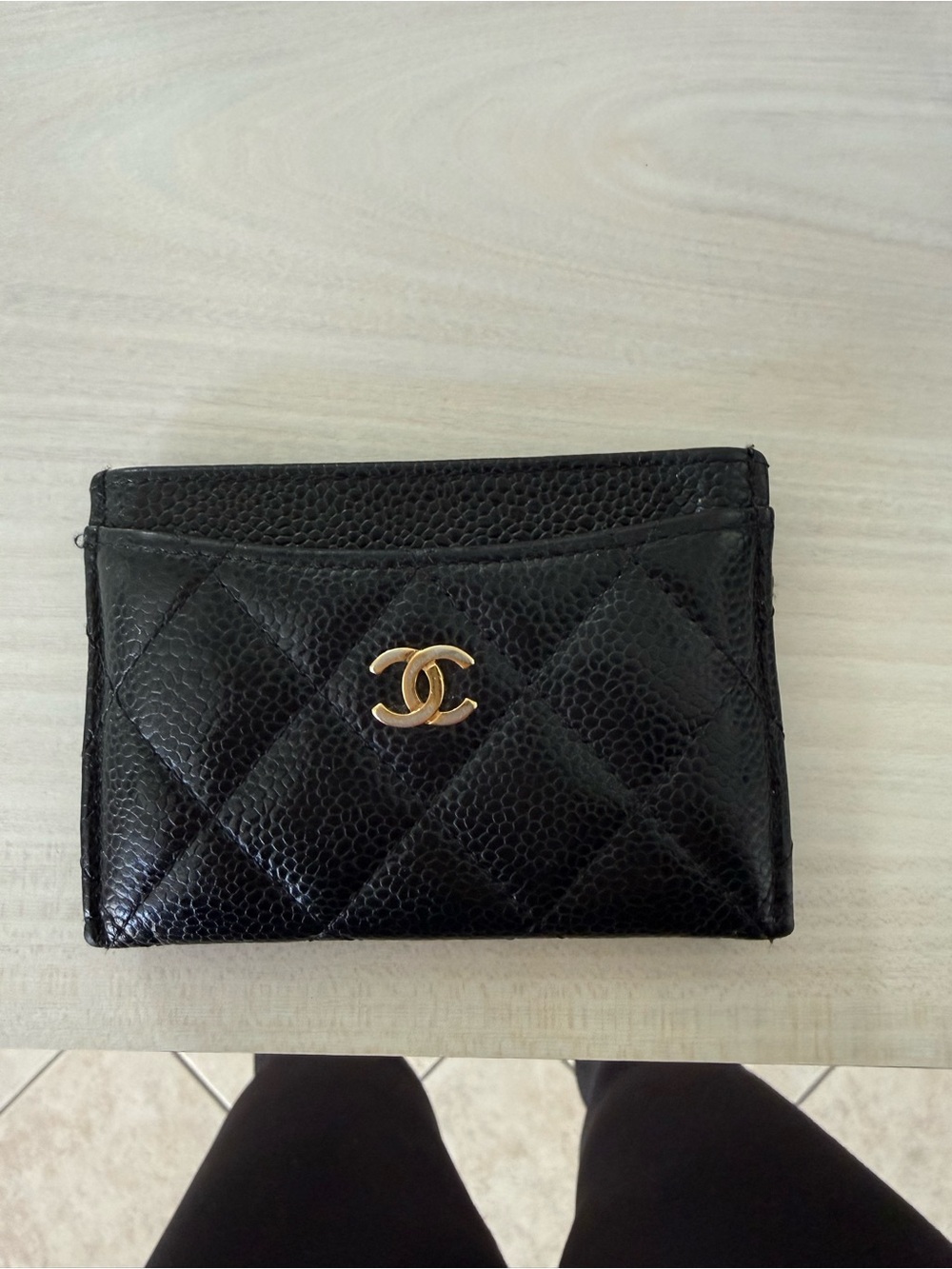 Chanel Classic Card Holder (Black Caviar/Gold)